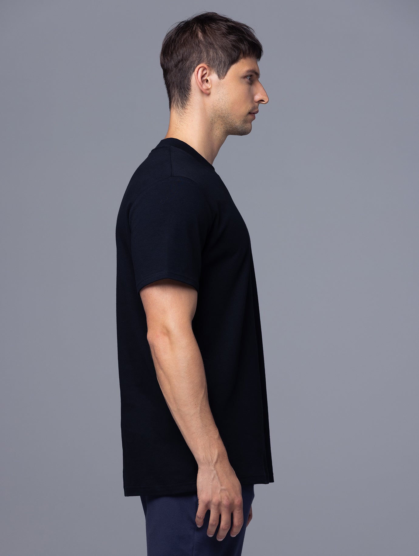 Allwear Organic Mock Neck Short Sleeve Tee