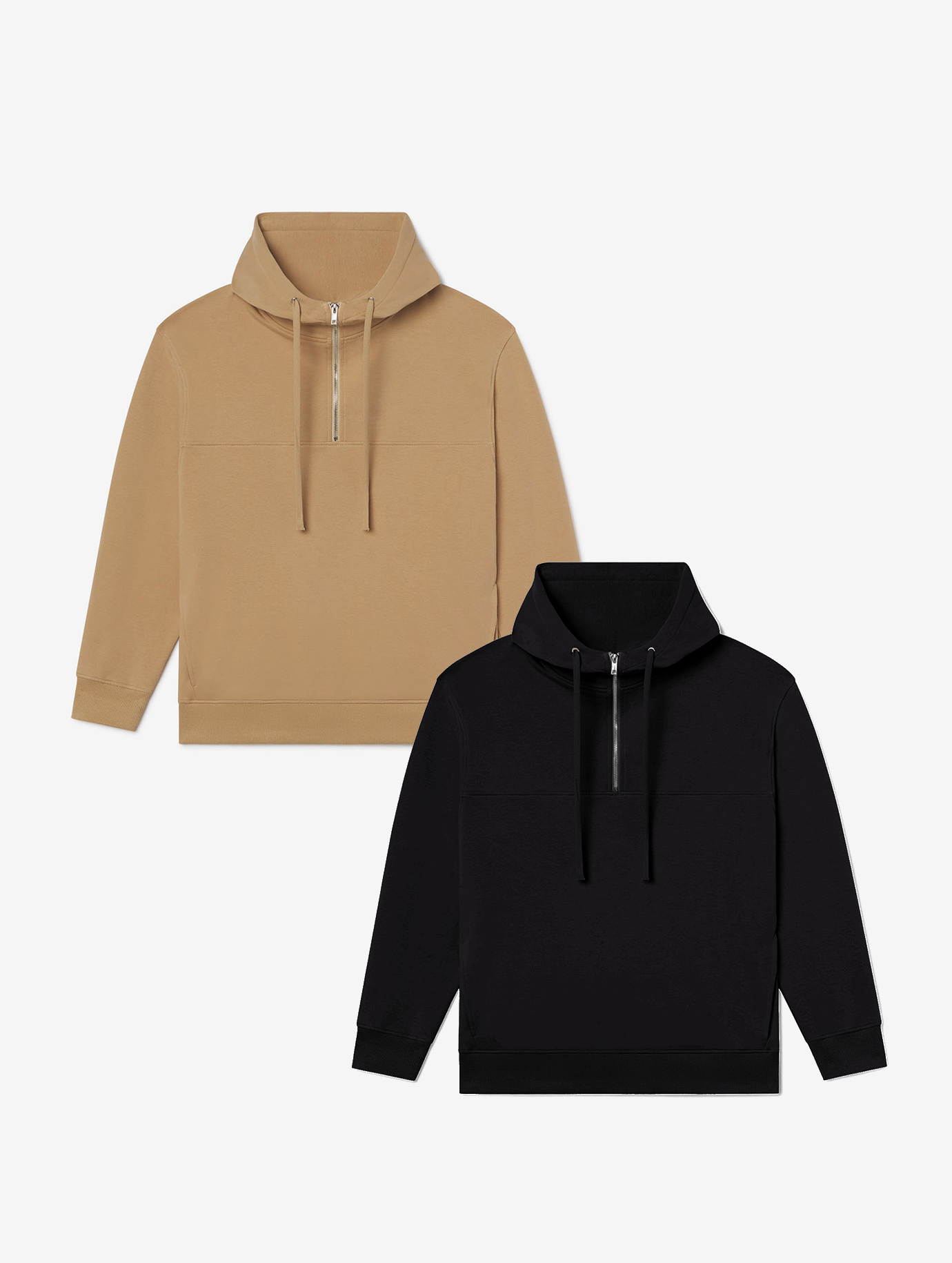 Half zip hoodie sales