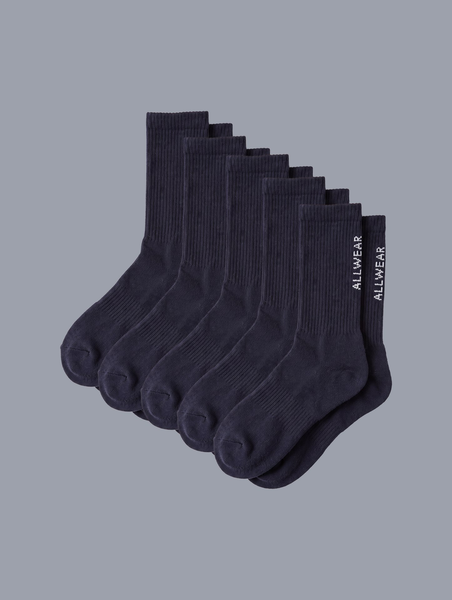 Allwear Organic Crew Socks 5 Pack Bundle