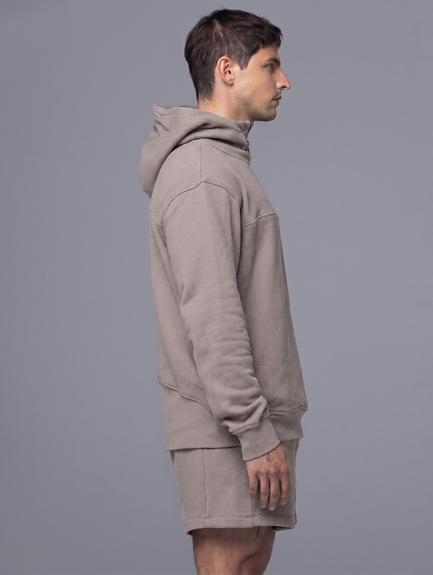 Allwear Organic Half-Zip Hoodie 2.0 Cinder