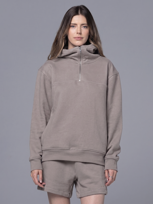 Allwear Organic Half-Zip Hoodie 2.0 Cinder