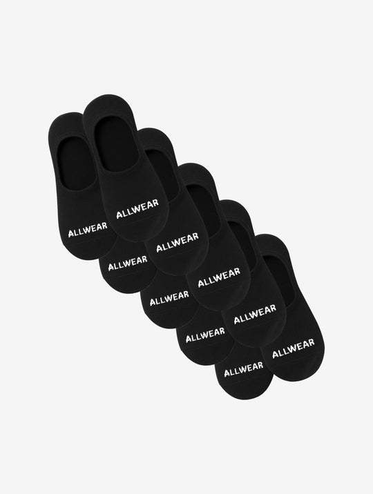 Allwear Organic No Show Socks 5 Pack Bundle