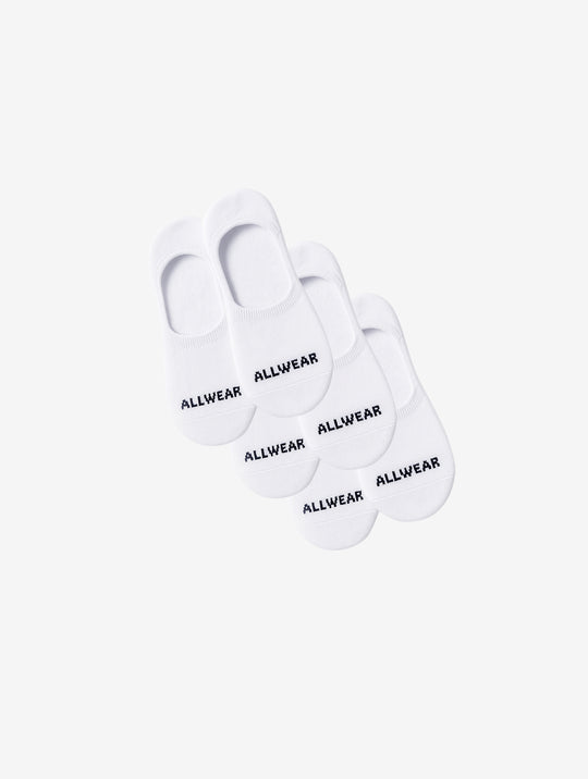 Allwear Organic No Show Socks 3 Pack Bundle