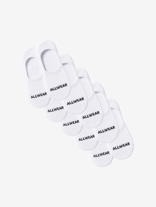 Allwear Organic No Show Socks 5 Pack Bundle