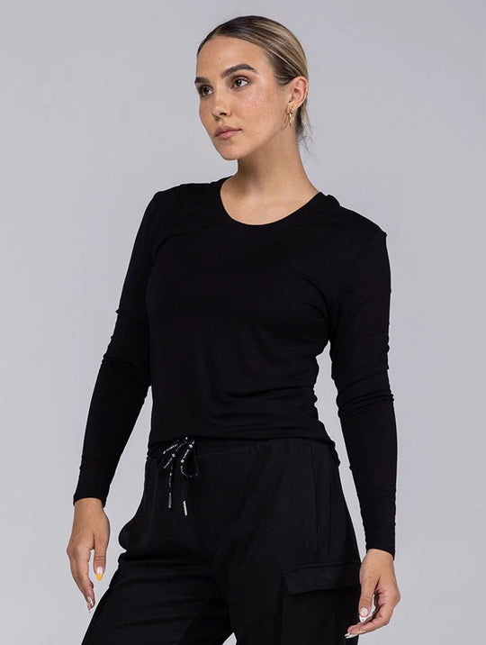 Allwear Tencel™ Scoop Neck Long Sleeve Tee
