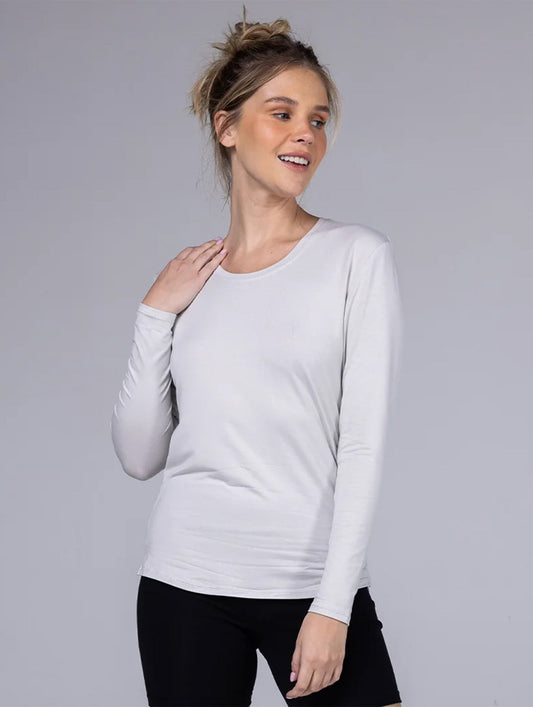 Allwear Tencel™ Scoop Neck Long Sleeve Tee - Allwear