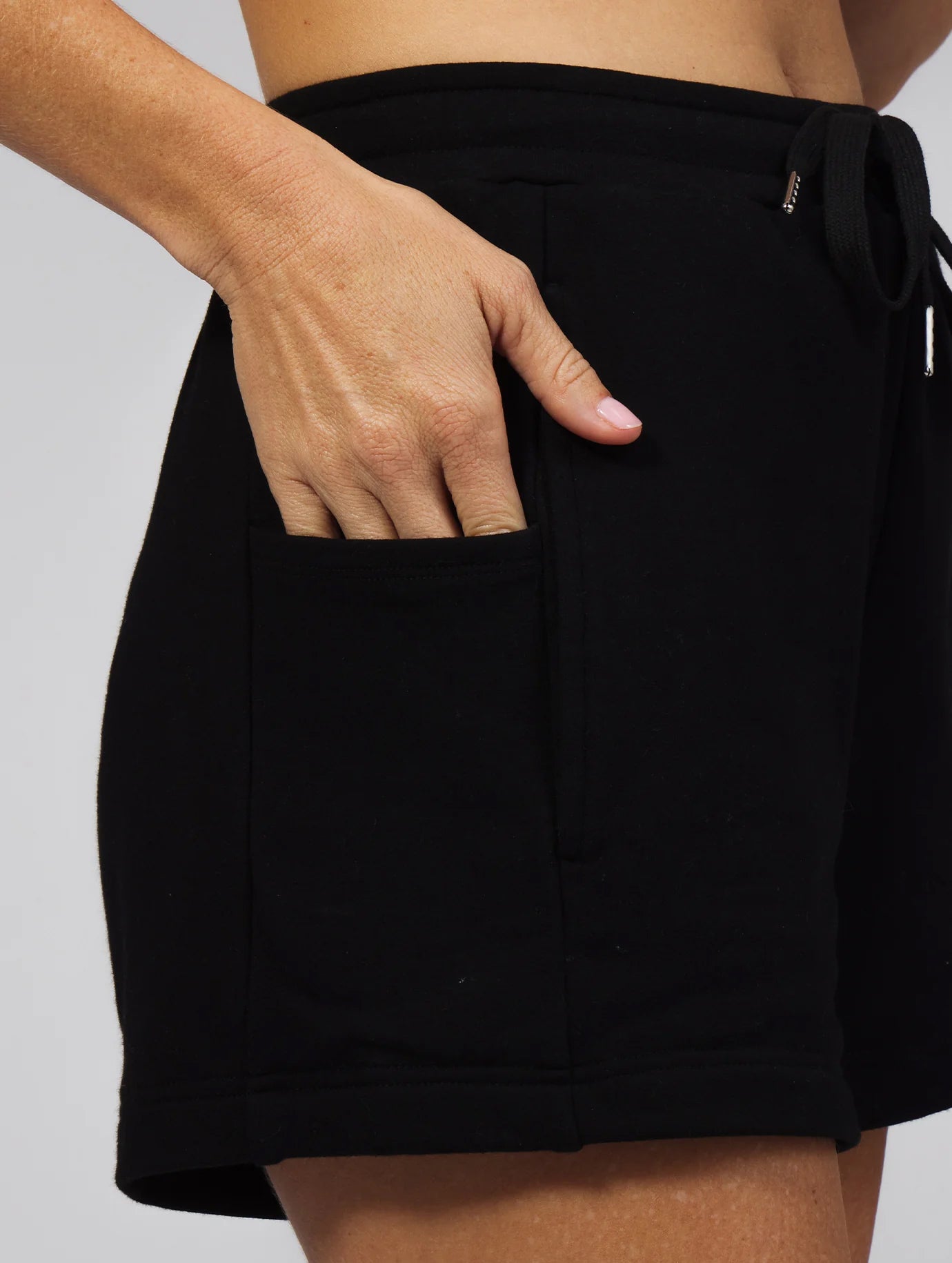 3/4 TUCK SWEAT SHORTS(BLACK) – ANCELLM